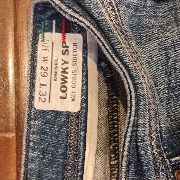 Diesel Lowky SP Premi Stretch Denim Button Back Straight Leg  #ash 008JS Size 29 - Picture 3 of 9